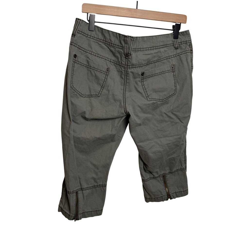 nobo Cropped Cargo Pants 13 Juniors Olive Green Outdoor Hiking Casual - Picture 3 of 6